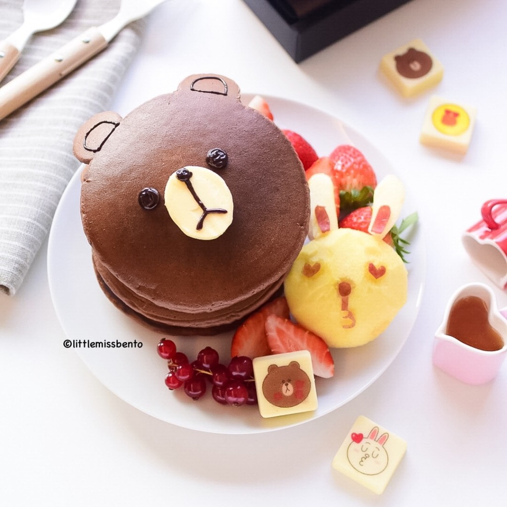 Brown Cony Pancakes - Little Miss Bento